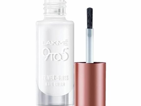 Lakme 9 to 5 Primer + Gloss Nail Colour - Top Coat on Sale