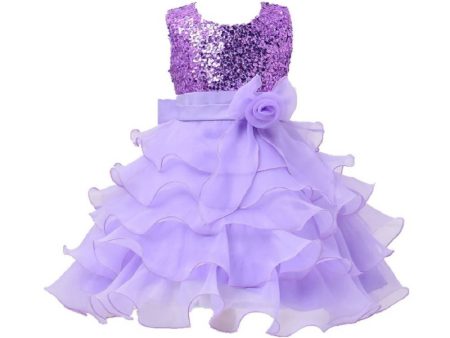 Asmaani Baby Girl s Lavender Color Satin Knee Length Frock (AS-DRESS-22067) For Sale