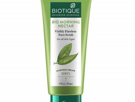 Biotique Advanced Ayurveda Bio Morning Nectar Visibly Flawless Face Scrub For Discount