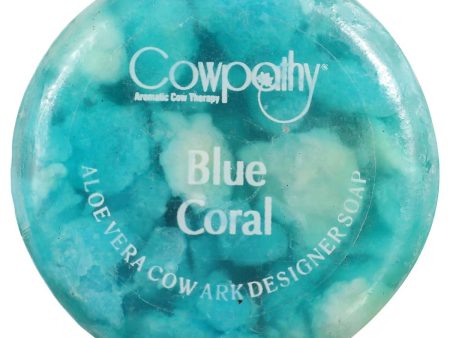 Cowpathy Blue Coral Aloevera Cow Ark Designer Soap (100 GM) Online Hot Sale