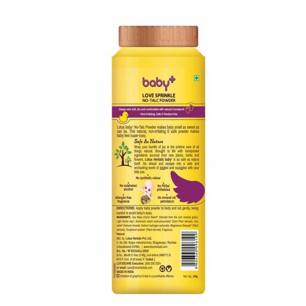 Lotus Herbals Baby+ Love Sprinkle No-Talc Powder Online