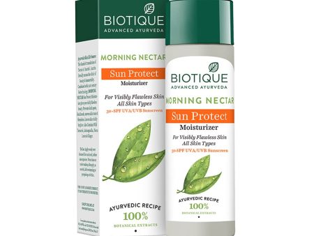 Biotique Advanced Ayurveda Bio Morning Nectar Visibly Flawless Sun Protector 30+SPF UVA UVB Sunscreen Hot on Sale