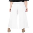 Lagi Women s White Solid Palazzo (PLZ04F) Fashion