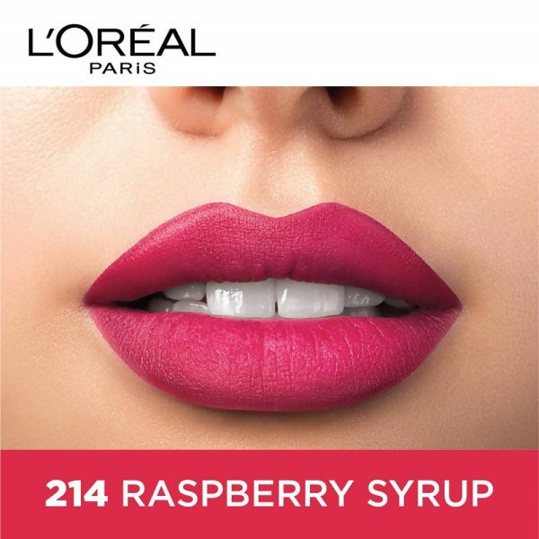 L Oreal Paris Color Riche Moist Matte Lipstick - 214 Raspberry Syrup For Discount