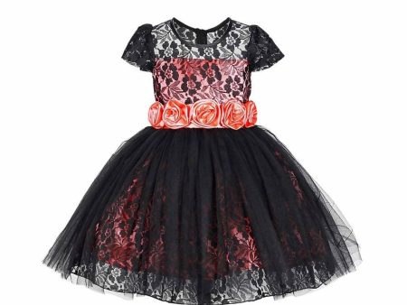 Asmaani Baby Girl s Black Color Satin A-Line Frock (AS-DRESS-22133) Online