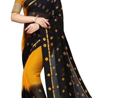 Vamika Black Chiffon with Satin Border Designer Saree Cheap