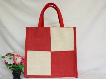 Jute Lunch Bag With Zip For Men and Women Sale