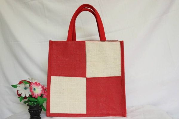 Jute Lunch Bag With Zip For Men and Women Sale