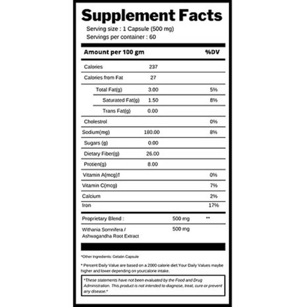 Ojasveda Ashwagandha Extract Capsules For Sale