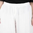 Lagi Women s White Solid Palazzo (PLZ04F) Fashion