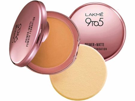 Lakme 9 To 5 Primer With Matte Powder Foundation Compact - Silky Golden on Sale