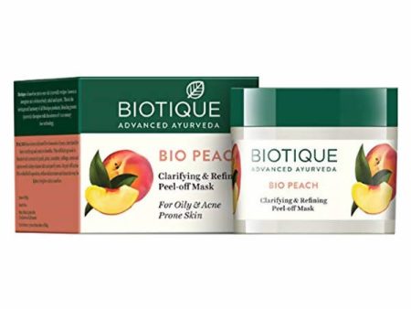 Biotique Advanced Ayurveda Bio Peach Clarifying & Refining Peel-Off Mask Online Hot Sale