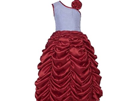 Asmaani Baby Girl Maroon Red Full Length Dress (AS-DRESS-22033) Cheap