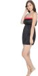 Ruhani HLSC Poly Satin Black Tube Short Nighty Fits Bust (Ruhani-NT-01-FS) For Cheap