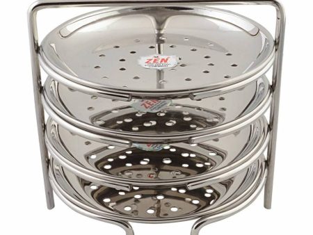 Jain Stainless Steel Small Idiappam Stand - 4 Plates For Sale