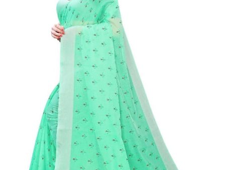 Vamika Green Chanderi Designer Saree (DIYA GREEN) For Sale