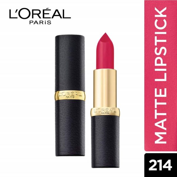 L Oreal Paris Color Riche Moist Matte Lipstick - 214 Raspberry Syrup For Discount