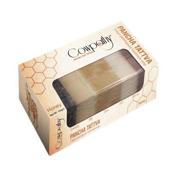 Cowpathy Pancha Tattva 5 Layer Panchagavya Handmade Honey Soap (150gm) For Sale