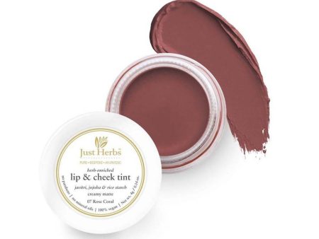 Just Herbs Herb Enriched Lip & Cheek Tint (Rose-Coral-07) (4 Ml) Fashion