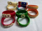 Different Model Of Silk Thread Bangles Sets Sale