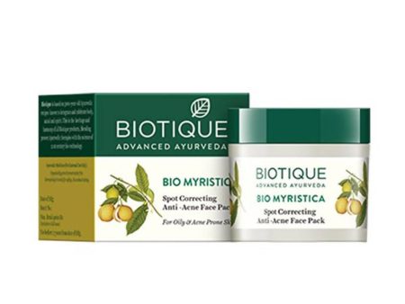 Biotique Advanced Ayurveda Bio Myristica Spot Correcting Anti Acne Face Pack Supply