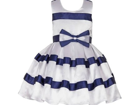 Asmaani Baby Girl s Multi-Color Satin Knee Length Frock (AS-DRESS-22008) Cheap