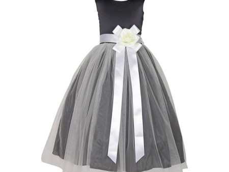 Asmaani Baby Girl s Black and White Color Full Length Frock (AS-DRESS-22006) For Cheap