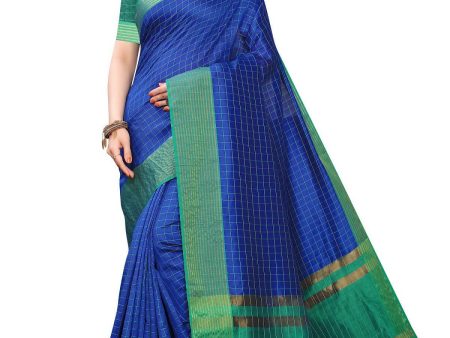 Vamika Blue Cotton Silk Weaving Saree (Manipuri Blue) Online now