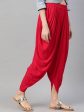 Cheera Women’s Red Dhoti Pant CH10D Cheap