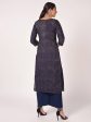 Cheera Hand Block Print Navy Color Straight Kurta Hot on Sale