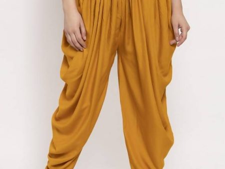 Cheera Women’s Mustard Dhoti Pant CH09D Online