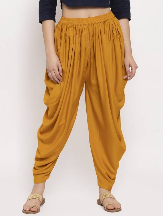 Cheera Women’s Mustard Dhoti Pant CH09D Online