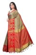 Vamika Banarasi Jacquard Weaving Brown Saree (DHONI CHIKU) For Discount