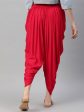 Cheera Women’s Red Dhoti Pant CH10D Cheap