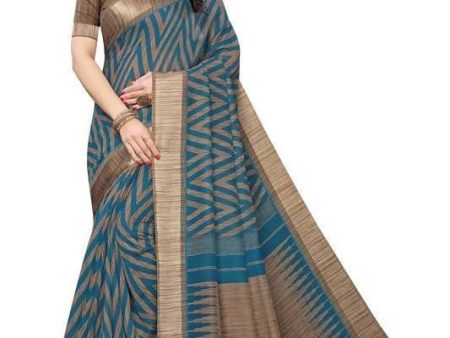 Vamika Rama Green Linen Designer Saree (BEE RAMA) on Sale