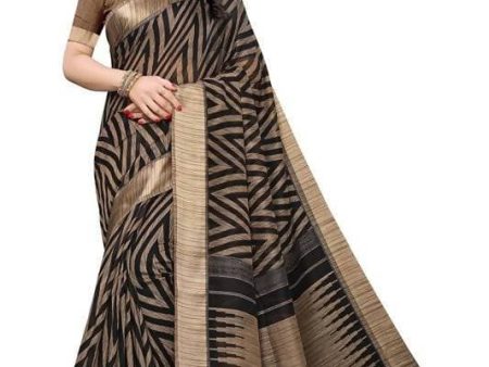 Vamika Black Linen Designer Saree (BEE BLACK) Online now