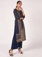 Cheera Hand Block Print Navy Color Straight Kurta Hot on Sale