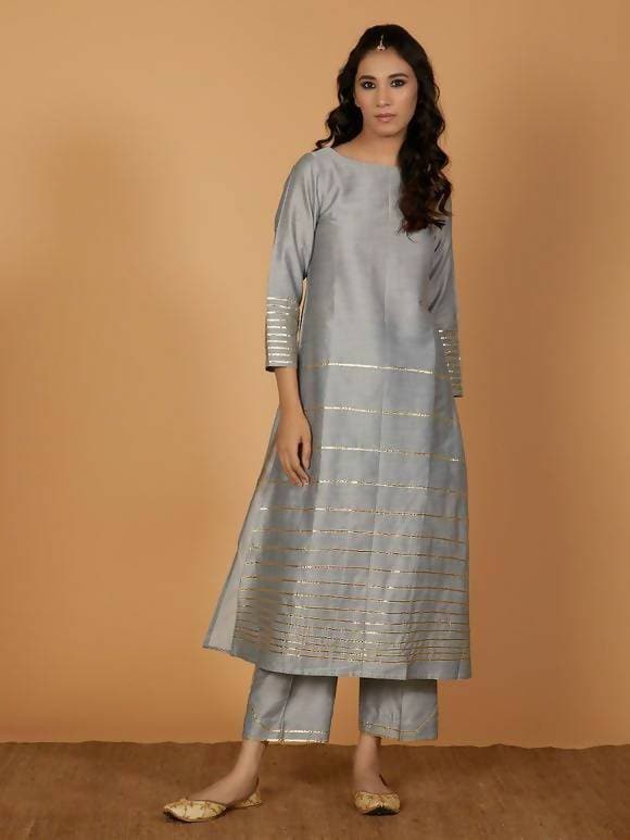 Cheera Silk Blend Fancy Kurta Palazo Set CH046K For Sale