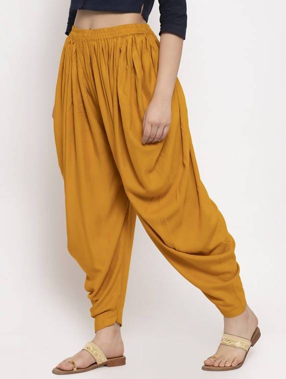 Cheera Women’s Mustard Dhoti Pant CH09D Online