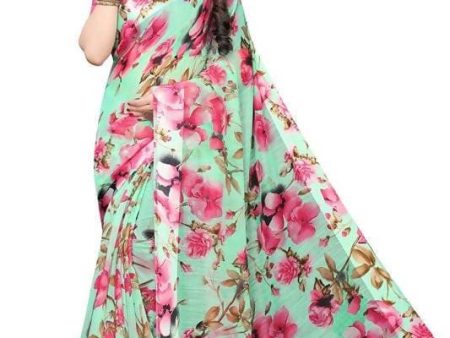 Vamika Green Linen Satin Border Saree (SONAKSHI 12 GREEN) on Sale