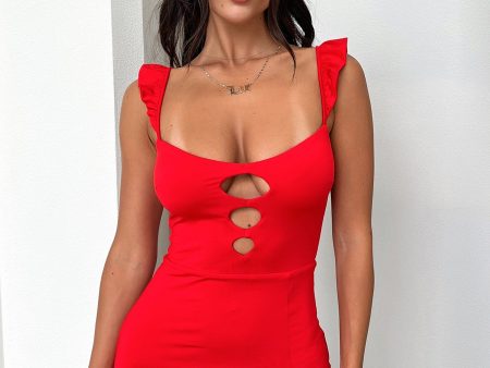 Arbory Dress - Red Online now